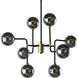 Deimos LED 31 inch Smoke Grey Chandelier Ceiling Light, Small